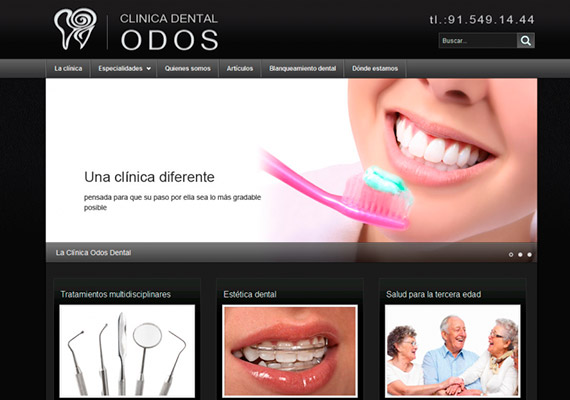 Diseño y desarrollo del blog <a href='http://odosdental.com/'> odosdental.com</a>