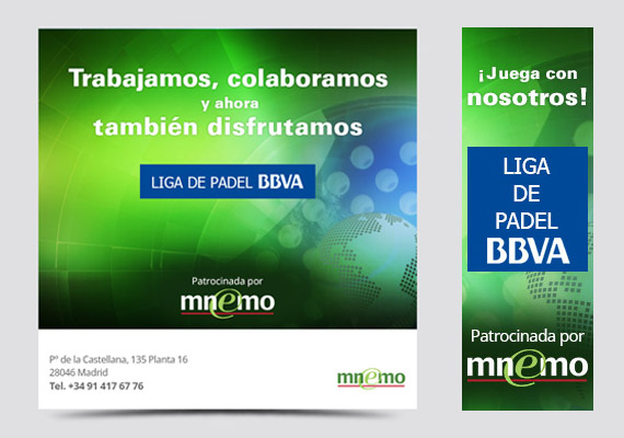 Diseño de un mailing para la liga de padel - BBVA.